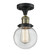 Franklin Restoration One Light Semi-Flush Mount in Black Antique Brass (405|517-1CH-BAB-G202-6)