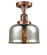 Franklin Restoration One Light Semi-Flush Mount in Antique Copper (405|517-1CH-AC-G78)