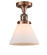 Franklin Restoration One Light Semi-Flush Mount in Antique Copper (405|517-1CH-AC-G41)