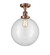 Franklin Restoration One Light Semi-Flush Mount in Antique Copper (405|517-1CH-AC-G202-12)