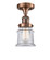 Franklin Restoration One Light Semi-Flush Mount in Antique Copper (405|517-1CH-AC-G182S)