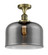 Franklin Restoration One Light Semi-Flush Mount in Antique Brass (405|517-1CH-AB-G73-L)