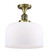 Franklin Restoration LED Semi-Flush Mount in Antique Brass (405|517-1CH-AB-G71-L-LED)