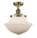 Franklin Restoration One Light Semi-Flush Mount in Antique Brass (405|517-1CH-AB-G541)