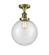 Franklin Restoration LED Semi-Flush Mount in Antique Brass (405|517-1CH-AB-G201-10-LED)