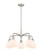 Ballston Five Light Chandelier in Satin Nickel (405|516-5CR-SN-G121-6)