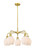 Downtown Urban Five Light Chandelier in Satin Gold (405|516-5CR-SG-G461-6)