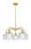 Ballston Five Light Chandelier in Satin Gold (405|516-5CR-SG-G402)