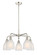 Ballston Five Light Chandelier in Polished Nickel (405|516-5CR-PN-G441)