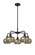 Ballston Five Light Chandelier in Matte Black (405|516-5CR-BK-G96)