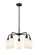 Ballston Five Light Chandelier in Matte Black (405|516-5CR-BK-G801)