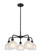 Downtown Urban Five Light Chandelier in Matte Black (405|516-5CR-BK-G411)