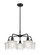 Ballston Five Light Chandelier in Matte Black (405|516-5CR-BK-G402)