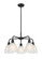 Ballston Five Light Chandelier in Matte Black (405|516-5CR-BK-G381)