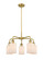 Ballston Five Light Chandelier in Brushed Brass (405|516-5CR-BB-G341)