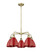 Ballston Five Light Chandelier in Antique Brass (405|516-5CR-AB-MBD-75-RD)