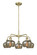 Ballston Five Light Chandelier in Antique Brass (405|516-5CR-AB-G96)