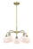Ballston Five Light Chandelier in Antique Brass (405|516-5CR-AB-G91)