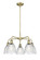 Ballston Five Light Chandelier in Antique Brass (405|516-5CR-AB-G382)