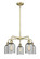 Ballston Five Light Chandelier in Antique Brass (405|516-5CR-AB-G257)
