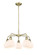 Ballston Five Light Chandelier in Antique Brass (405|516-5CR-AB-G121-6)
