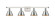 Ballston Four Light Bath Vanity in White Polished Chrome (405|516-4W-WPC-M8-PC)