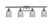 Ballston Four Light Bath Vanity in Brushed Satin Nickel (405|516-4W-SN-G257)