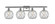 Ballston Four Light Bath Vanity in Brushed Satin Nickel (405|516-4W-SN-G122-8RW)