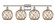 Ballston Four Light Bath Vanity in Polished Nickel (405|516-4W-PN-G122-8RB)