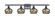 Ballston Four Light Bath Vanity in Matte Black (405|516-4W-BK-G96)