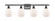 Ballston Four Light Bath Vanity in Matte Black (405|516-4W-BK-G81)