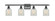 Ballston LED Bath Vanity in Matte Black (405|516-4W-BK-G2511-LED)