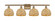 Ballston Four Light Bath Vanity in Brushed Brass (405|516-4W-BB-RBD-8-NAT)