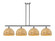 Ballston Four Light Island Pendant in Satin Nickel (405|516-4I-SN-RBD-12-NAT)
