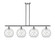 Ballston Four Light Island Pendant in Brushed Satin Nickel (405|516-4I-SN-G122-10RW)