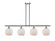 Ballston Four Light Island Pendant in Brushed Satin Nickel (405|516-4I-SN-G121-8RW)