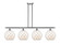 Ballston Four Light Island Pendant in Brushed Satin Nickel (405|516-4I-SN-G121-10RW)