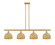 Ballston Four Light Island Pendant in Satin Gold (405|516-4I-SG-RBD-8-NAT)