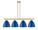 Ballston Four Light Island Pendant in Satin Gold (405|516-4I-SG-MBD-12-BL)