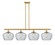 Ballston Four Light Island Pendant in Satin Gold (405|516-4I-SG-G92-L)