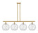 Ballston Four Light Island Pendant in Satin Gold (405|516-4I-SG-G122-10RW)