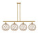 Ballston Four Light Island Pendant in Satin Gold (405|516-4I-SG-G122-10RB)