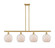 Ballston Four Light Island Pendant in Satin Gold (405|516-4I-SG-G121-8RW)