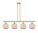 Ballston Four Light Island Pendant in Satin Gold (405|516-4I-SG-G121-8RB)