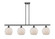 Ballston Four Light Island Pendant in Matte Black (405|516-4I-BK-G121-8RW)