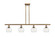 Ballston Four Light Island Pendant in Brushed Brass (405|516-4I-BB-G124-6)