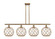Ballston Four Light Island Pendant in Brushed Brass (405|516-4I-BB-G122-10RB)
