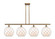 Ballston Four Light Island Pendant in Brushed Brass (405|516-4I-BB-G121-10RW)
