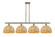 Ballston Four Light Island Pendant in Antique Brass (405|516-4I-AB-RBD-12-NAT)