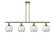 Ballston Four Light Island Pendant in Antique Brass (405|516-4I-AB-G122-8)